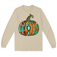 Mushroom western cowhide turquoise pumpkin Long Sleeve Tee - Jasminsmagicworld