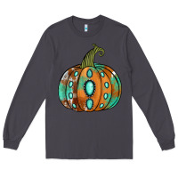 Smoke western cowhide turquoise pumpkin Long Sleeve Tee - Jasminsmagicworld