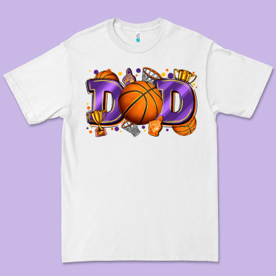 Dad Basketball Premium Tee Designed By Zillion Design Studio