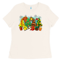 Bone christmas trees with softball Ladies Tee - Zillion Design Studio