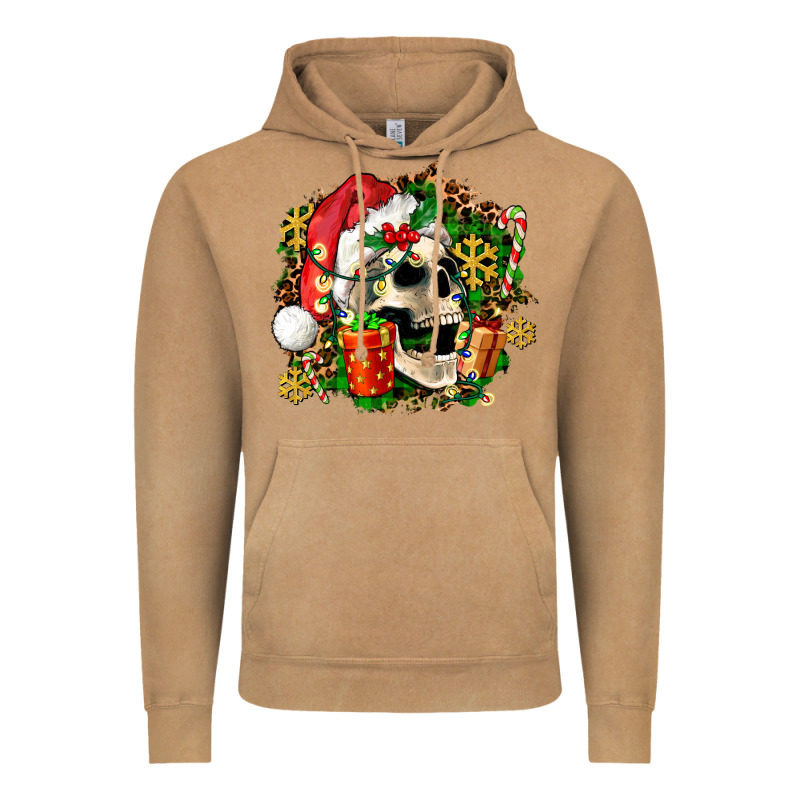 Christmas Skull And Gift Vintage Hoodie by AdoDesignShop | Teevron