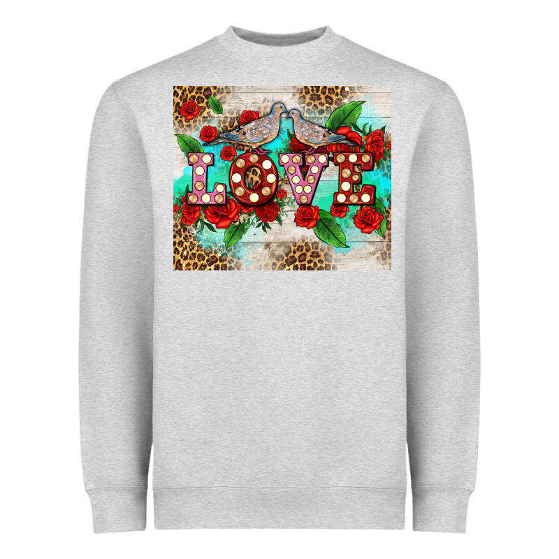 Love Birds And Love With Ross Heavyweight Sweatshirt by AdoDesignShop | Teevron