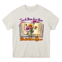 Cream watch them grow Heavy Core Tee - texasbilliewilder