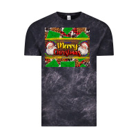 Cloud Black merry Christmas with Santa Claus Vintage Tee - AdoDesignShop