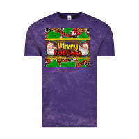 Cloud Purple merry Christmas with Santa Claus Vintage Tee - AdoDesignShop
