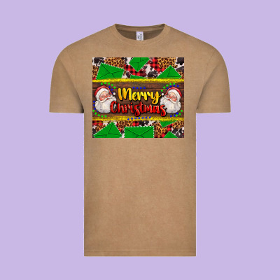 Merry Christmas With Santa Claus Vintage Tee Designed By Adodesignshop