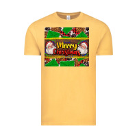 Vintage Mustard merry Christmas with Santa Claus Vintage Tee - AdoDesignShop