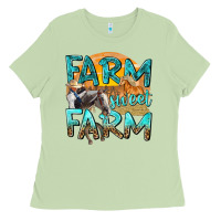 Matcha farm sweet farm with horses Ladies Tee - texasbilliewilder