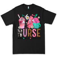 Black nurse coffee scrubs rubber gloves Premium Tee - texasbilliewilder