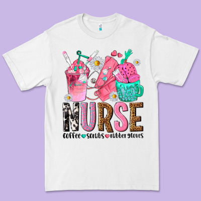 Nurse Coffee Scrubs Rubber Gloves Premium Tee Designed By Texasbilliewilder