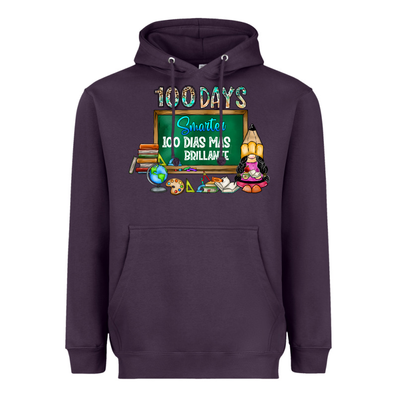 100 Days Smarter 100 Dias Mas Brillante Heavyweight Hoodie by SublimationCraftShop | Teevron