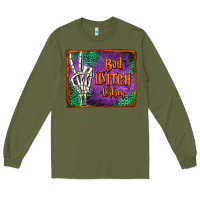 Army Green bad witch vibes Long Sleeve Tee - Jasminsmagicworld