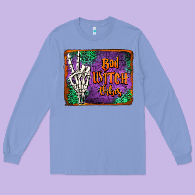 Bad Witch Vibes Long Sleeve Tee Designed By Jasminsmagicworld