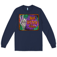 Navy bad witch vibes Long Sleeve Tee - Jasminsmagicworld