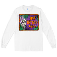 White bad witch vibes Long Sleeve Tee - Jasminsmagicworld