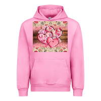 Fuchsia Pink cancer hearts Urban Hoodie - CowGirlArtShop