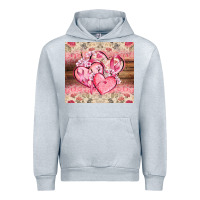 Heather Grey cancer hearts Urban Hoodie - CowGirlArtShop