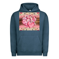 Pigment Midnight Navy cancer hearts Urban Hoodie - CowGirlArtShop