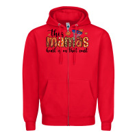 Red this mamas heart is on that court Zipper Hoodie - MaliasSmallBusiness