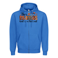 True Royal this mamas heart is on that court Zipper Hoodie - MaliasSmallBusiness
