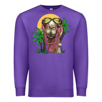 Purple camel with oasis Premium Sweatshirt - BarkalooDesign