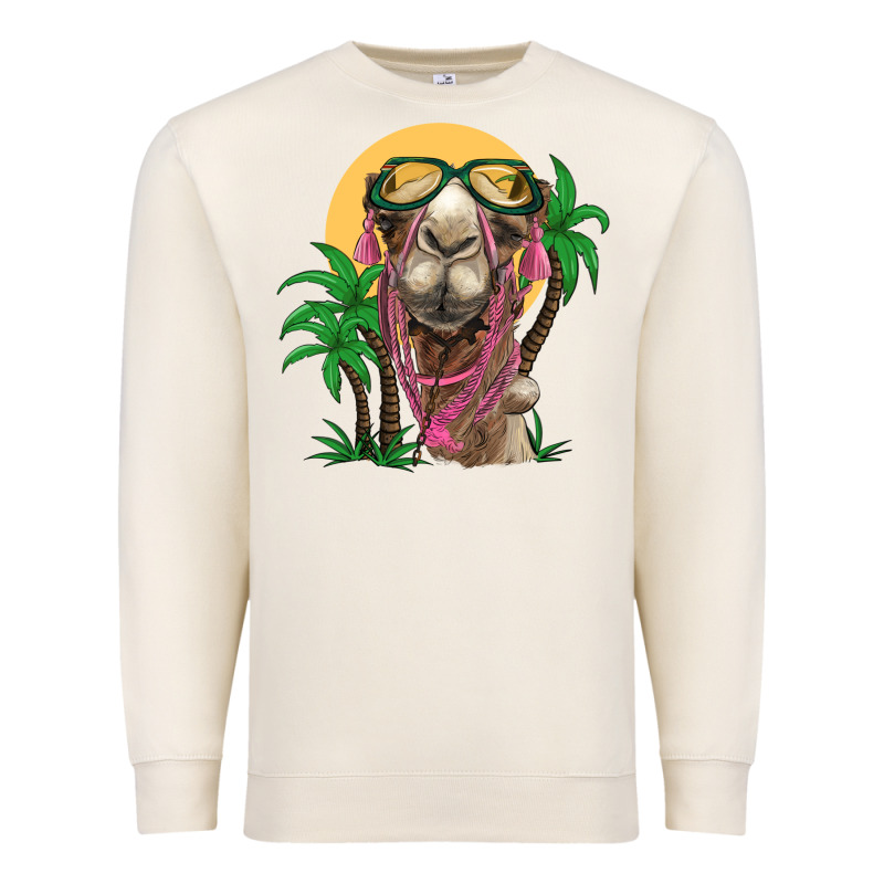 Camel With Oasis Premium Sweatshirt by BarkalooDesign | Teevron
