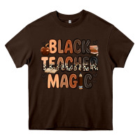 Chocolate Brown black teacher magic Heavy Core Tee - Zillion Design Studio