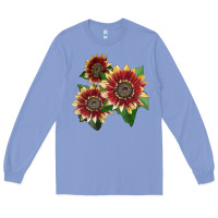 Colony Blue Florenza Sunflower Long Sleeve Tee - LillyAllenDesigns