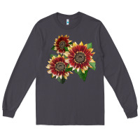 Smoke Florenza Sunflower Long Sleeve Tee - LillyAllenDesigns