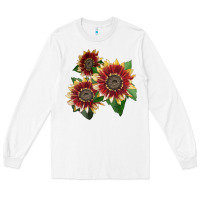 White Florenza Sunflower Long Sleeve Tee - LillyAllenDesigns