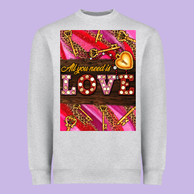 All You Need Is Love Heavyweight Sweatshirt Designed By Adodesignshop