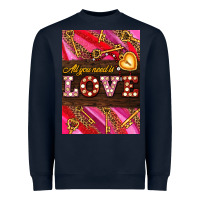 Navy all you need is love Heavyweight Sweatshirt - AdoDesignShop