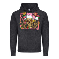 Vintage Black pink christmas skeleton Vintage Hoodie - AdoDesignShop