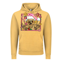 Vintage Mustard pink christmas skeleton Vintage Hoodie - AdoDesignShop