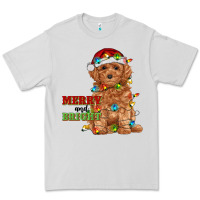 Dove Grey merry and bright toy poodle Premium Tee - RanaPortraitStore