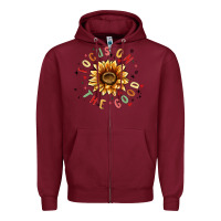 Burgundy focus on the good Zipper Hoodie - MaliasSmallBusiness