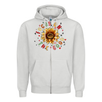 Dove Grey focus on the good Zipper Hoodie - MaliasSmallBusiness