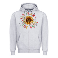 Heather Grey focus on the good Zipper Hoodie - MaliasSmallBusiness