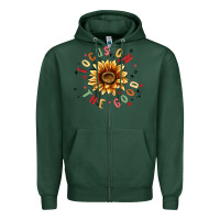 Sports Green focus on the good Zipper Hoodie - MaliasSmallBusiness