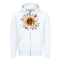 White focus on the good Zipper Hoodie - MaliasSmallBusiness