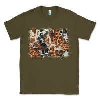 Army Green cowhide leopard background Classic Tee - BarkalooDesign