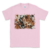 Bubblegum Pink cowhide leopard background Classic Tee - BarkalooDesign