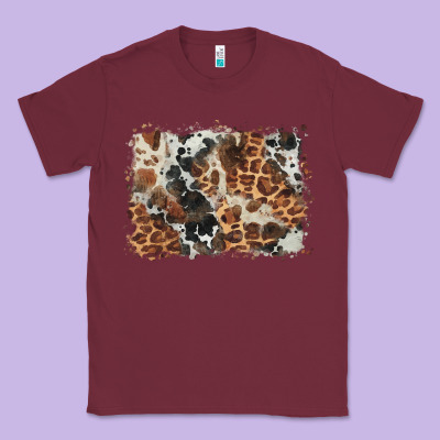 Cowhide Leopard Background Classic Tee Designed By Barkaloodesign