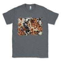 Charcoal Heather cowhide leopard background Classic Tee - BarkalooDesign