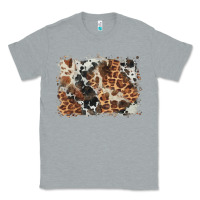 Heather Grey cowhide leopard background Classic Tee - BarkalooDesign