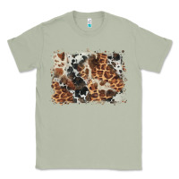 Matcha cowhide leopard background Classic Tee - BarkalooDesign