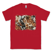 Red cowhide leopard background Classic Tee - BarkalooDesign