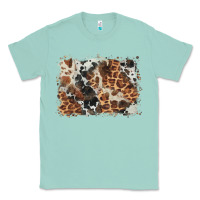 Seafoam cowhide leopard background Classic Tee - BarkalooDesign