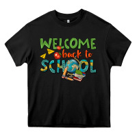 Black welcome back to school Heavy Core Tee - texasbilliewilder