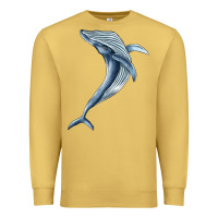 Antique Gold humpback whale jumping Premium Sweatshirt - BarkalooDesign